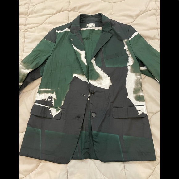 Dries Van Noten Other - Dries Van Noten Men's Green Graphic Cotton Blazer